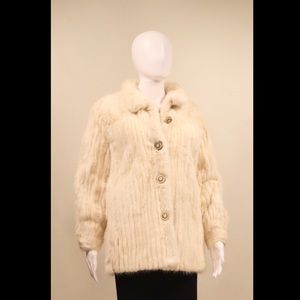 Vintage Striped Fox Fur Coat
